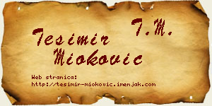 Tešimir Mioković vizit kartica